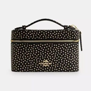 NWT Coach Cosmetic Case With Polka Dot Print LIMITED EDITION